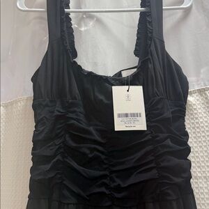 Reformation Willa Knit Dress Black - Size XL
